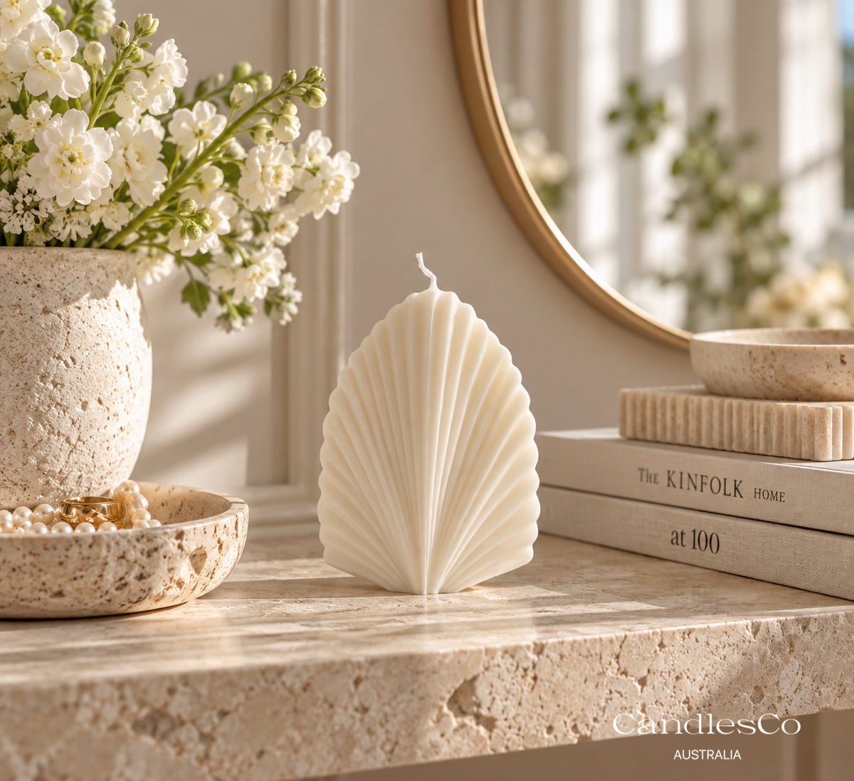 Palm Leaf Sculptural Candle