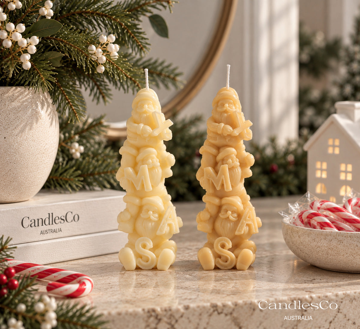 XMAS Santa Candle – Handmade Soy Christmas Candle