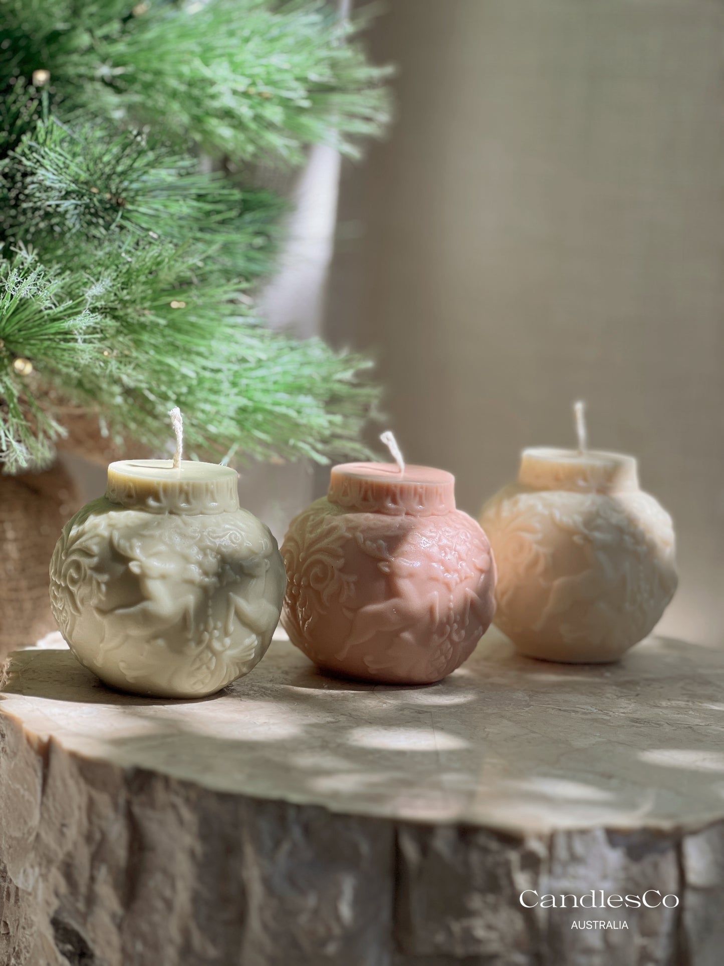 Christmas Reindeer Bauble Candle