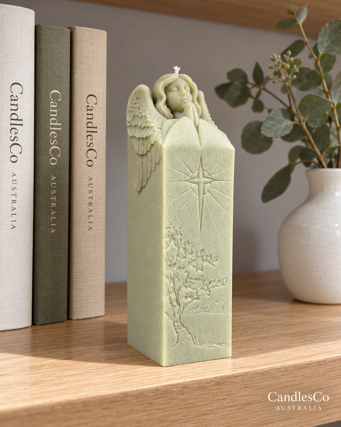 Praying Angel Candle – Handmade Unscented Soy Wax Religious Candle