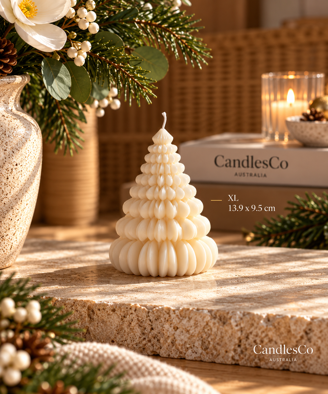 Christmas Tree Candle Collection – 5 Handmade Soy Christmas Tree Designs
