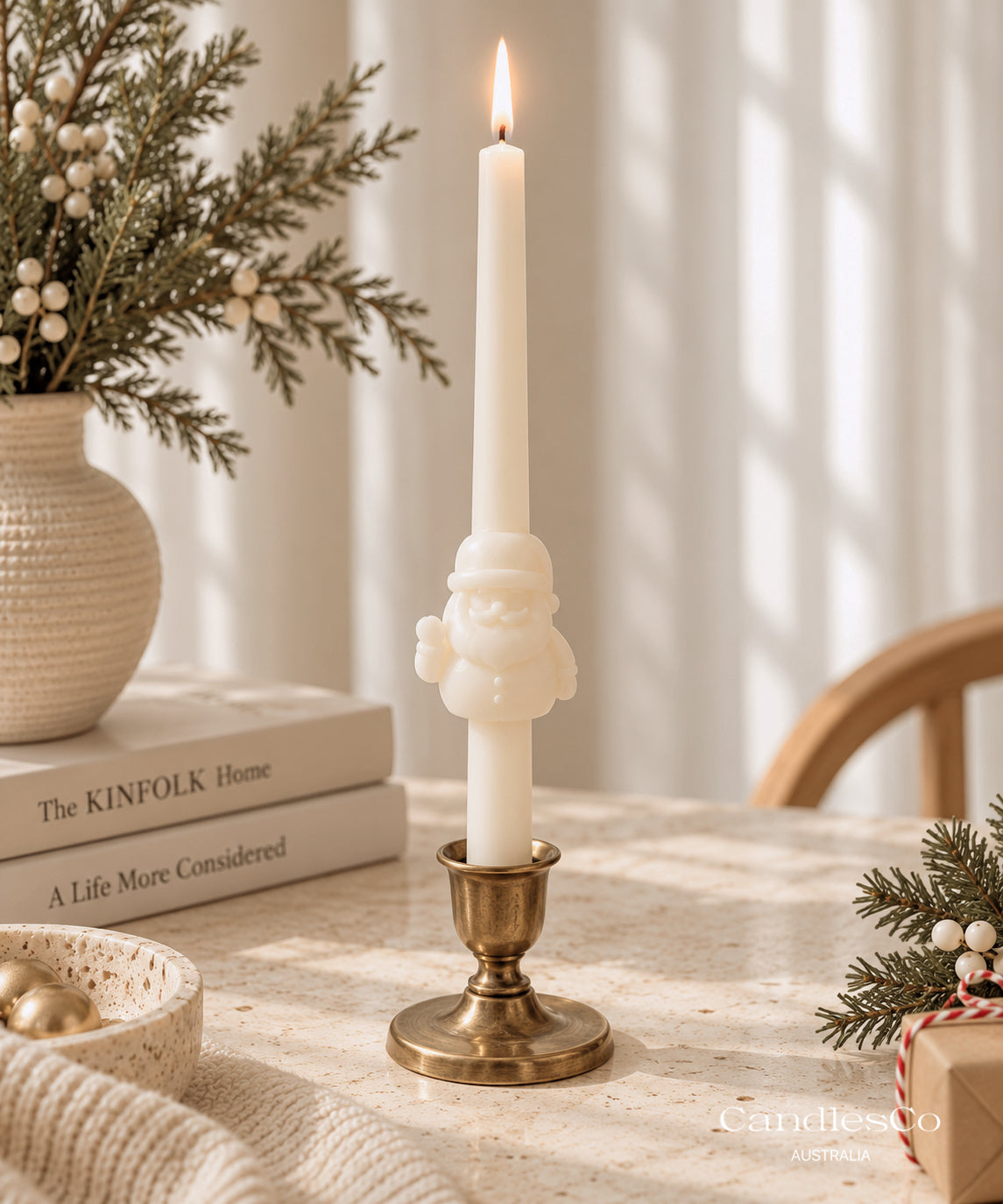 Christmas Taper Candle