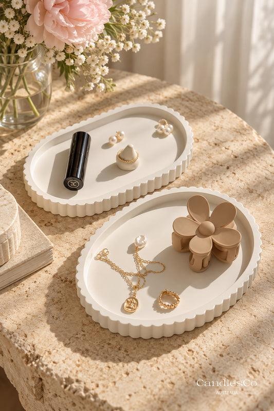 Fluted Oval Trinket Tray