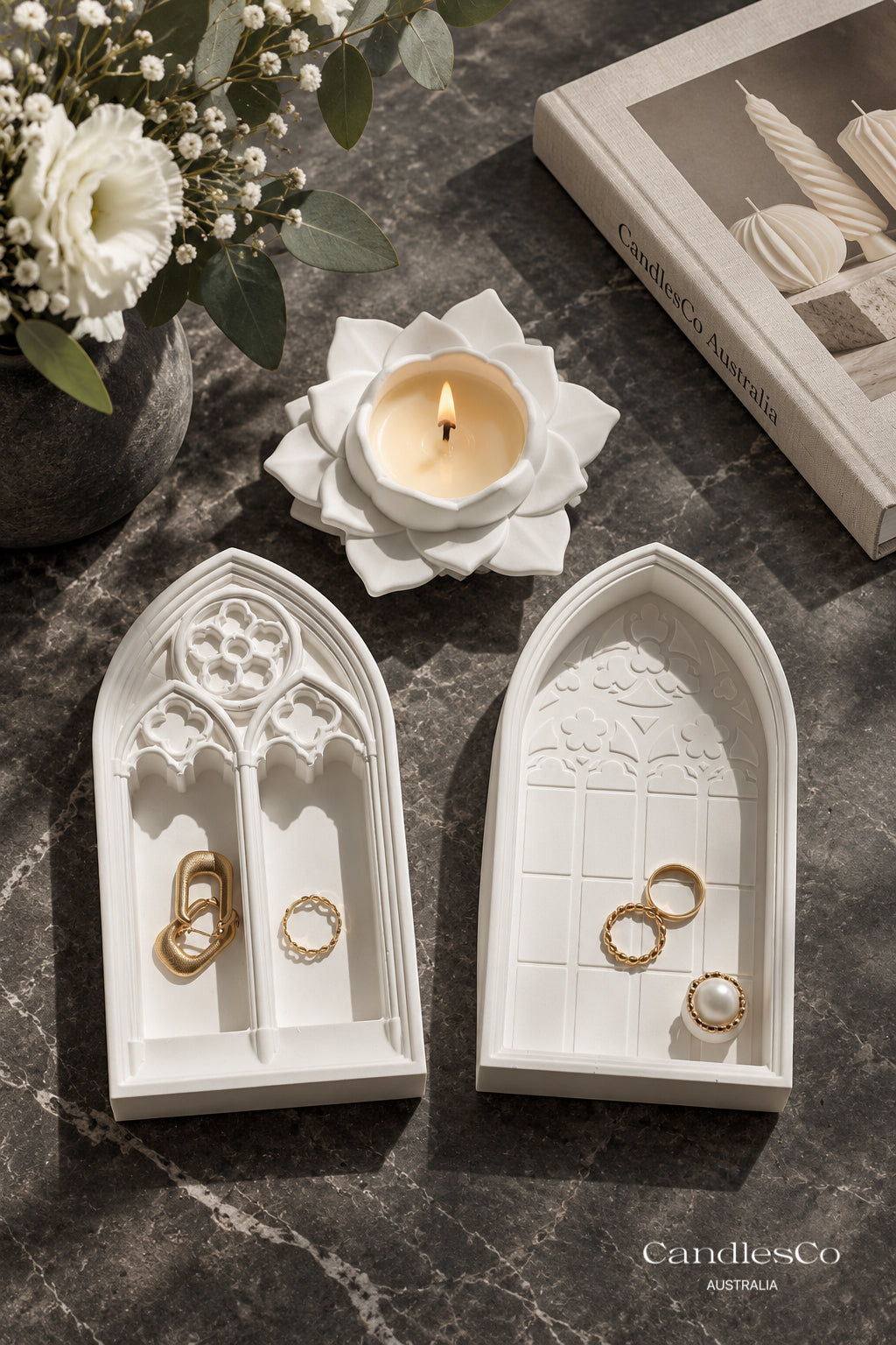 Gothic Arch Jewellery Tray | Handmade Cathedral Window Trinket Dish