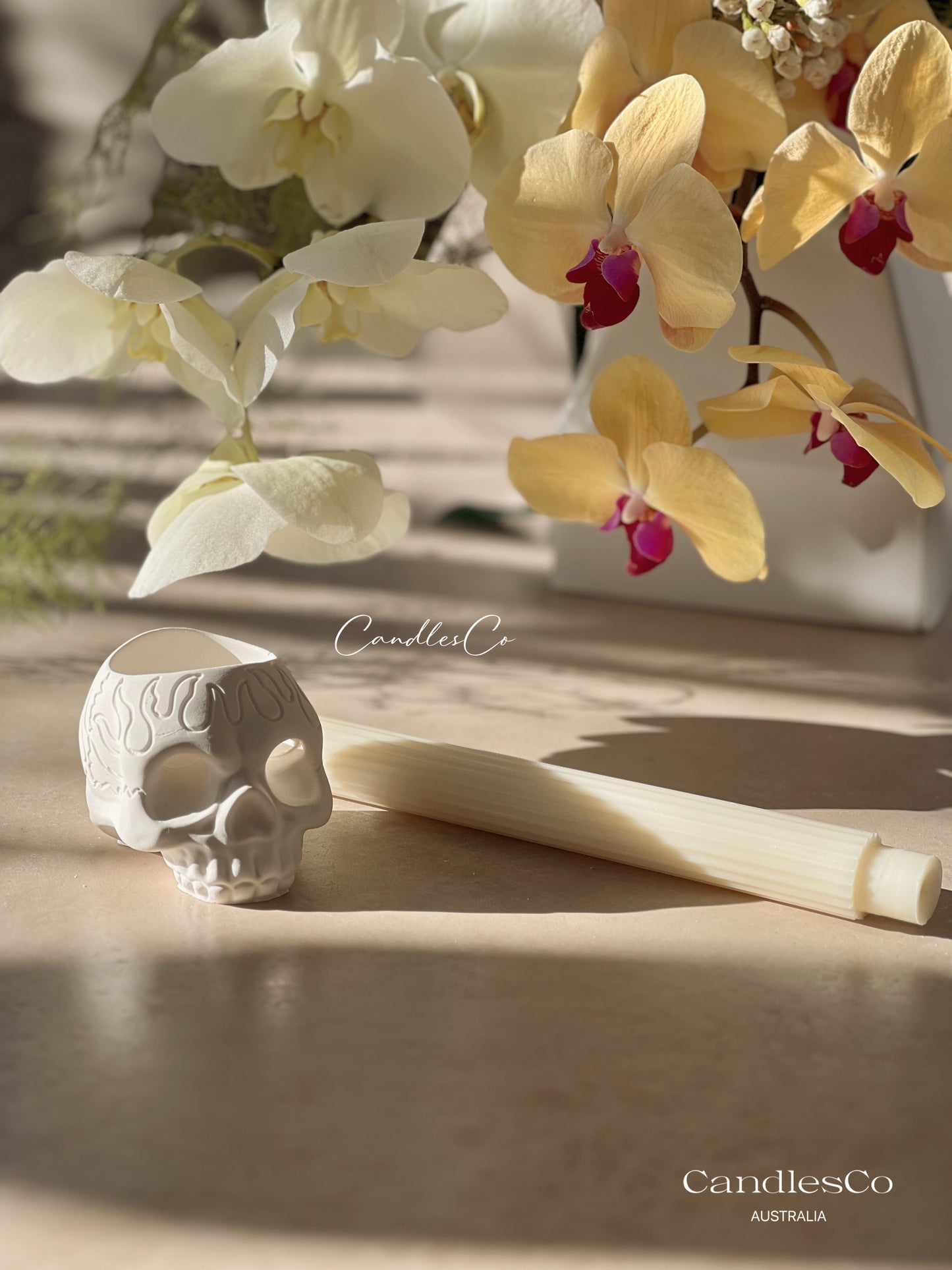 Skull Candlestick Holder