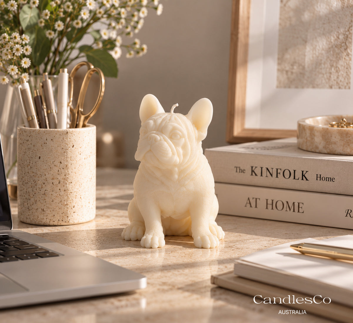 French Bulldog Sculptural Candle