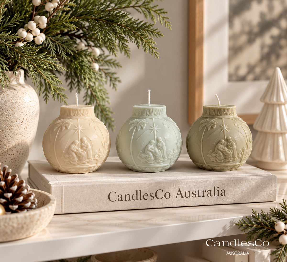 Nativity Christmas Candle – Holy Family Soy Candle