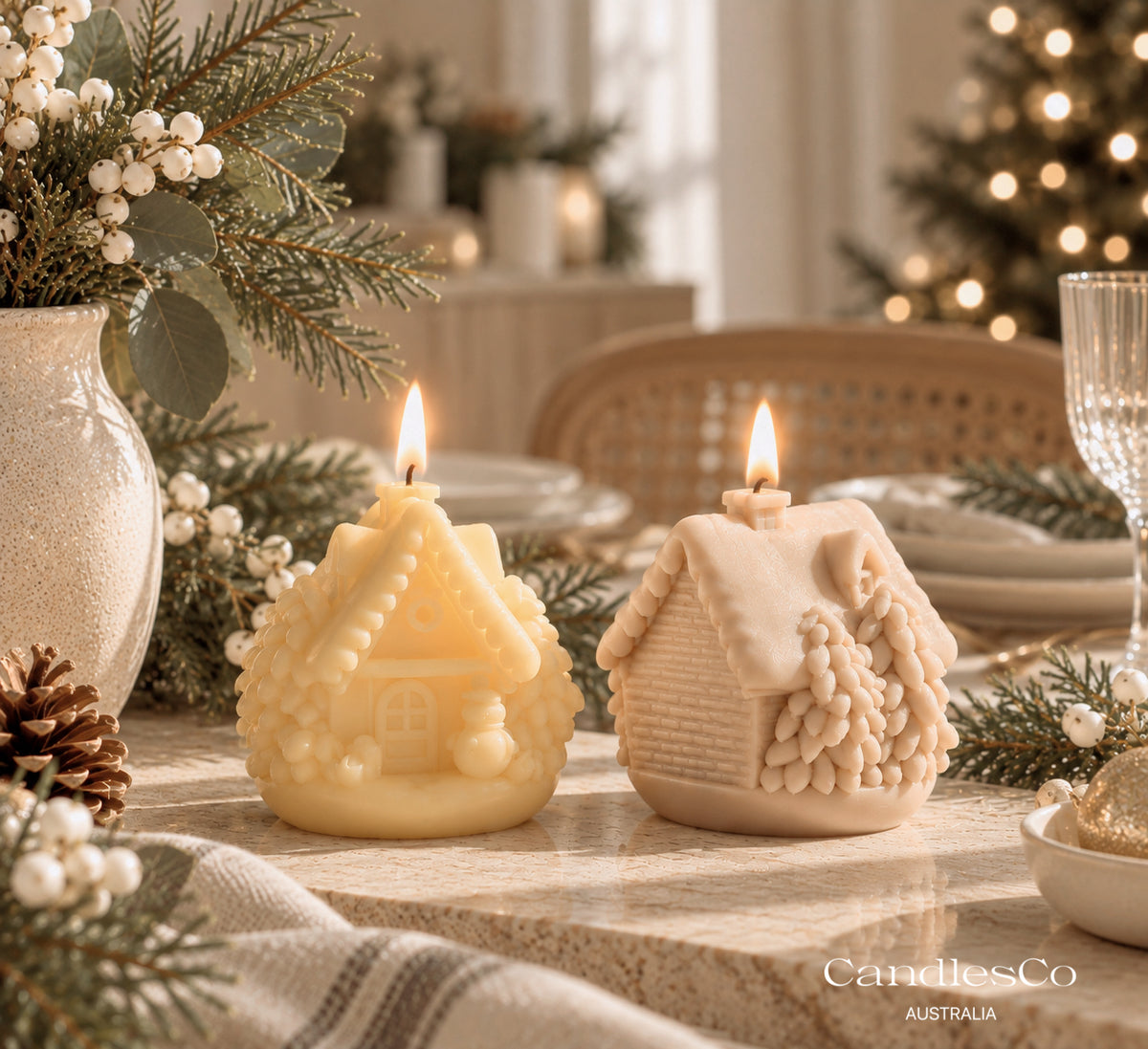 Christmas House Candle
