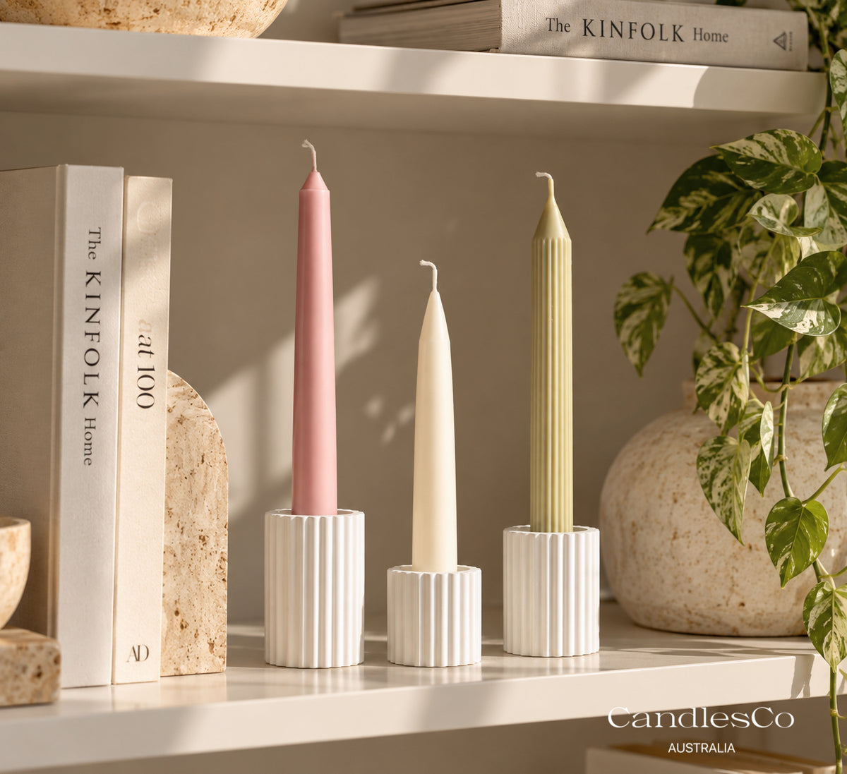 Fluted Candlestick Holder | Handmade Taper Candle Holder