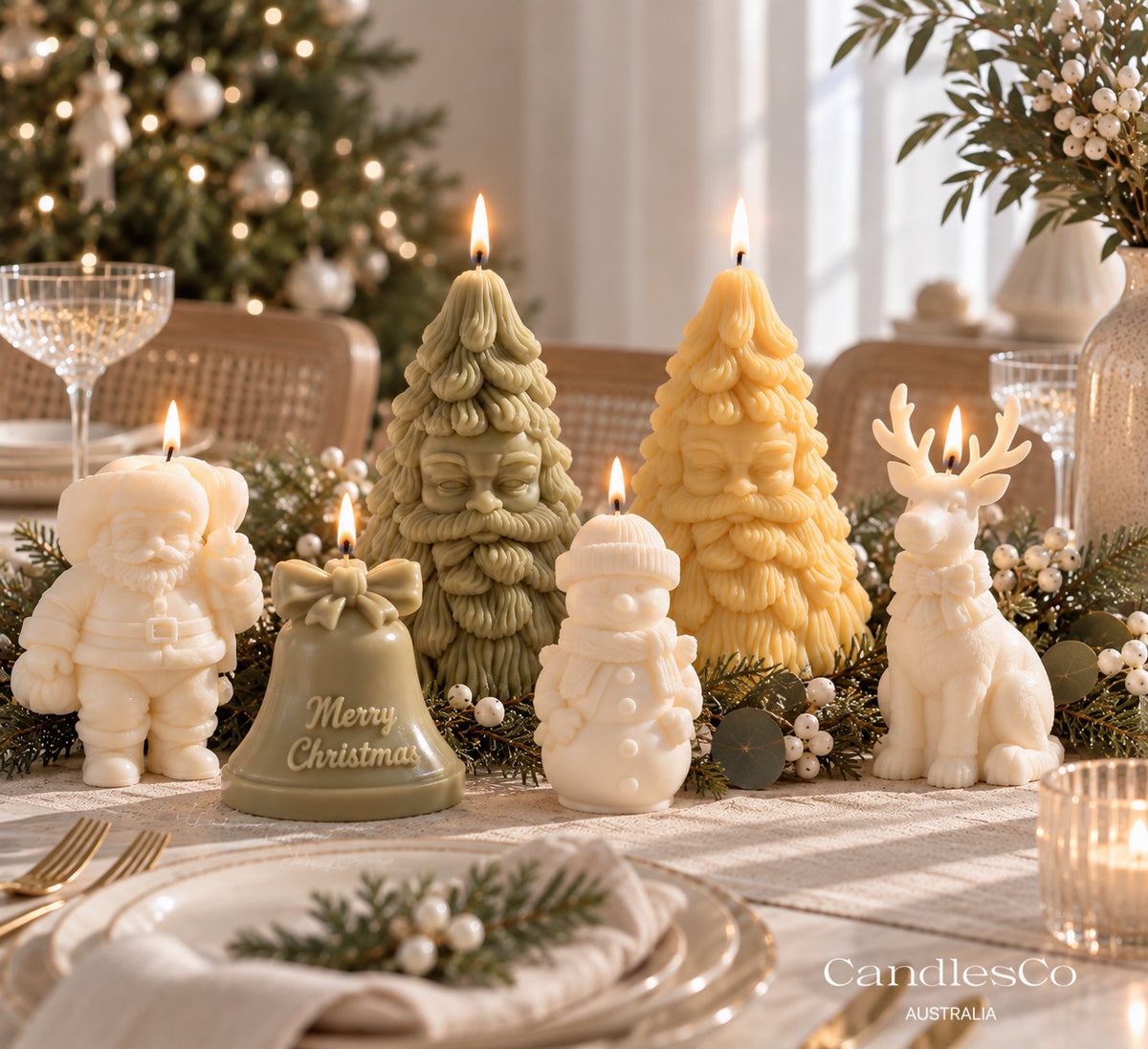 Christmas Santa Candle