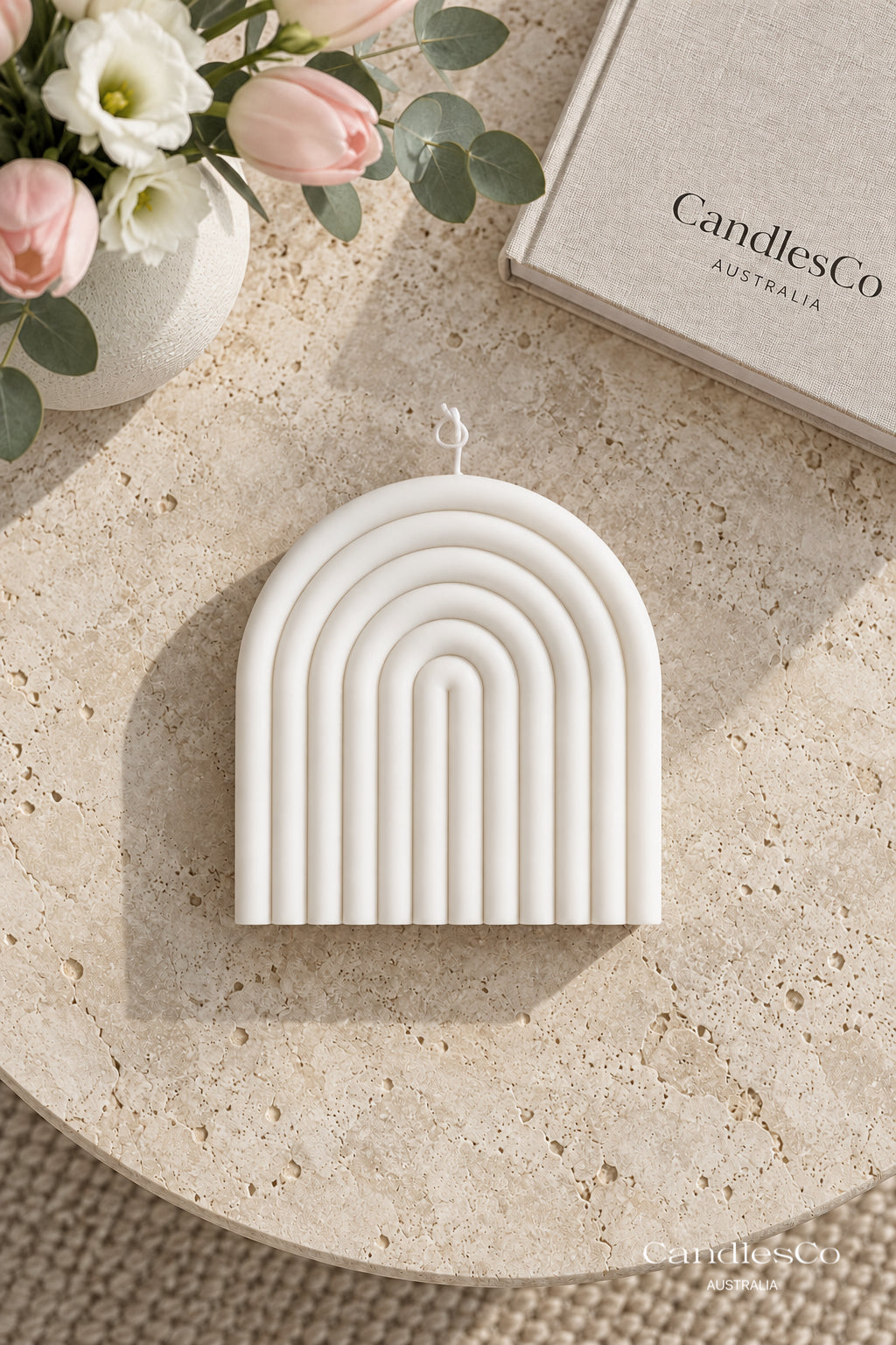 Modern Arch Rainbow Candle – Handmade Sculptural Soy Candle | Minimalist Home Décor