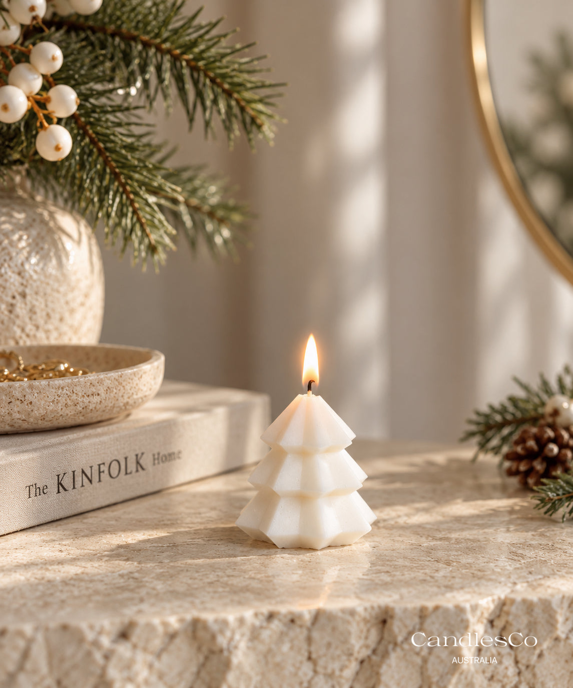 Mini Christmas Tree Candle – Handmade Soy Christmas Candle