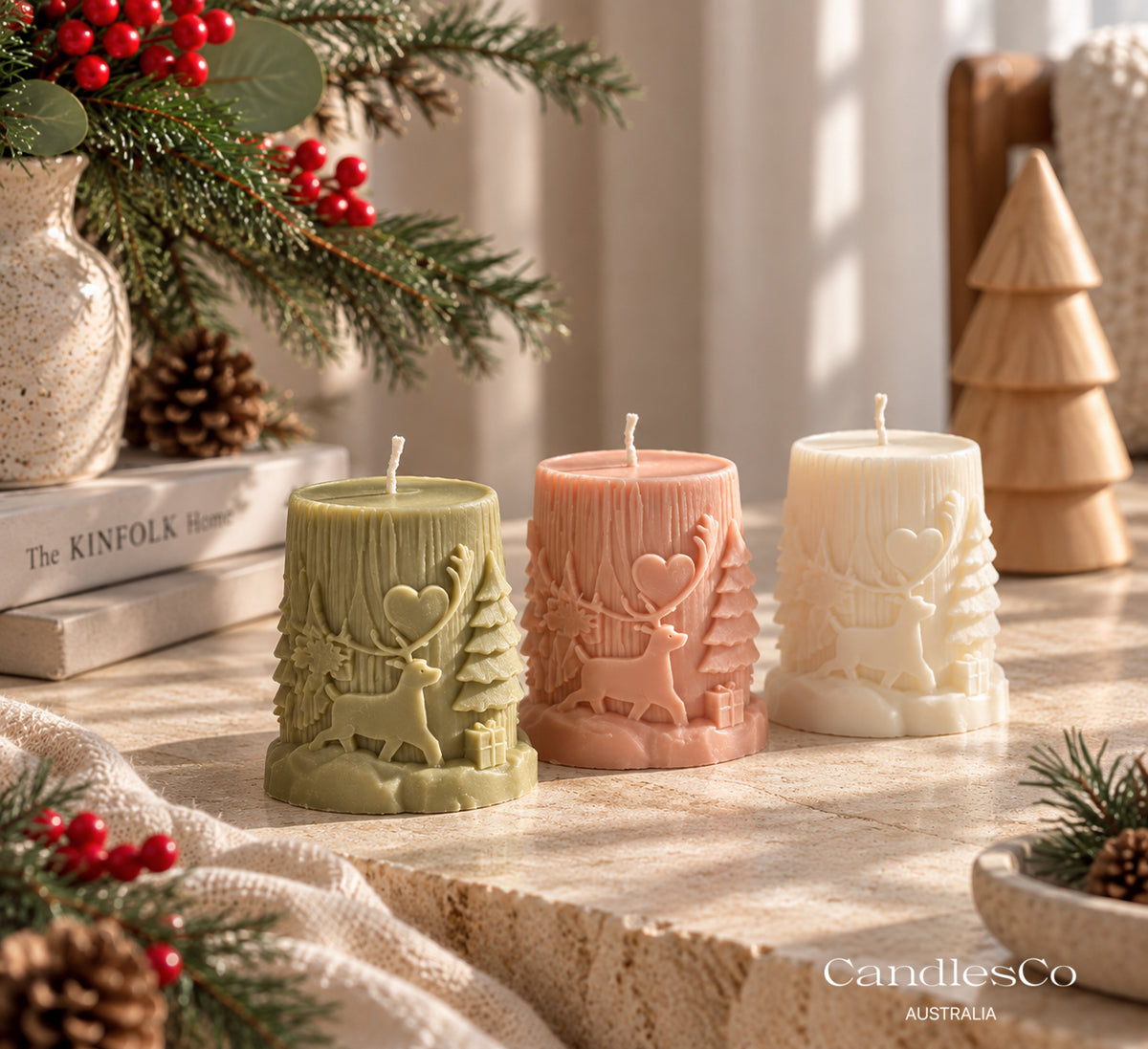 Christmas Pillar Candle