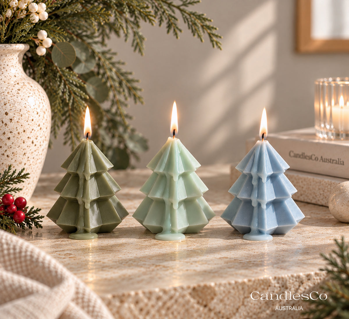 Mini Christmas Tree Candle – Handmade Soy Christmas Candle