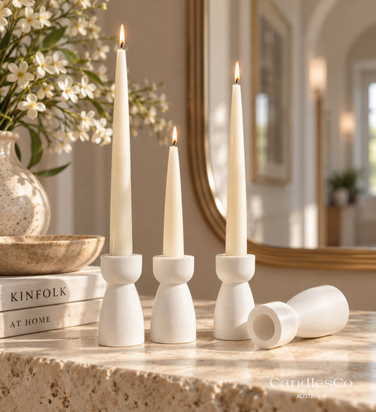 Modern Pedestal Candlestick Holder | Handmade Taper Candle Holder