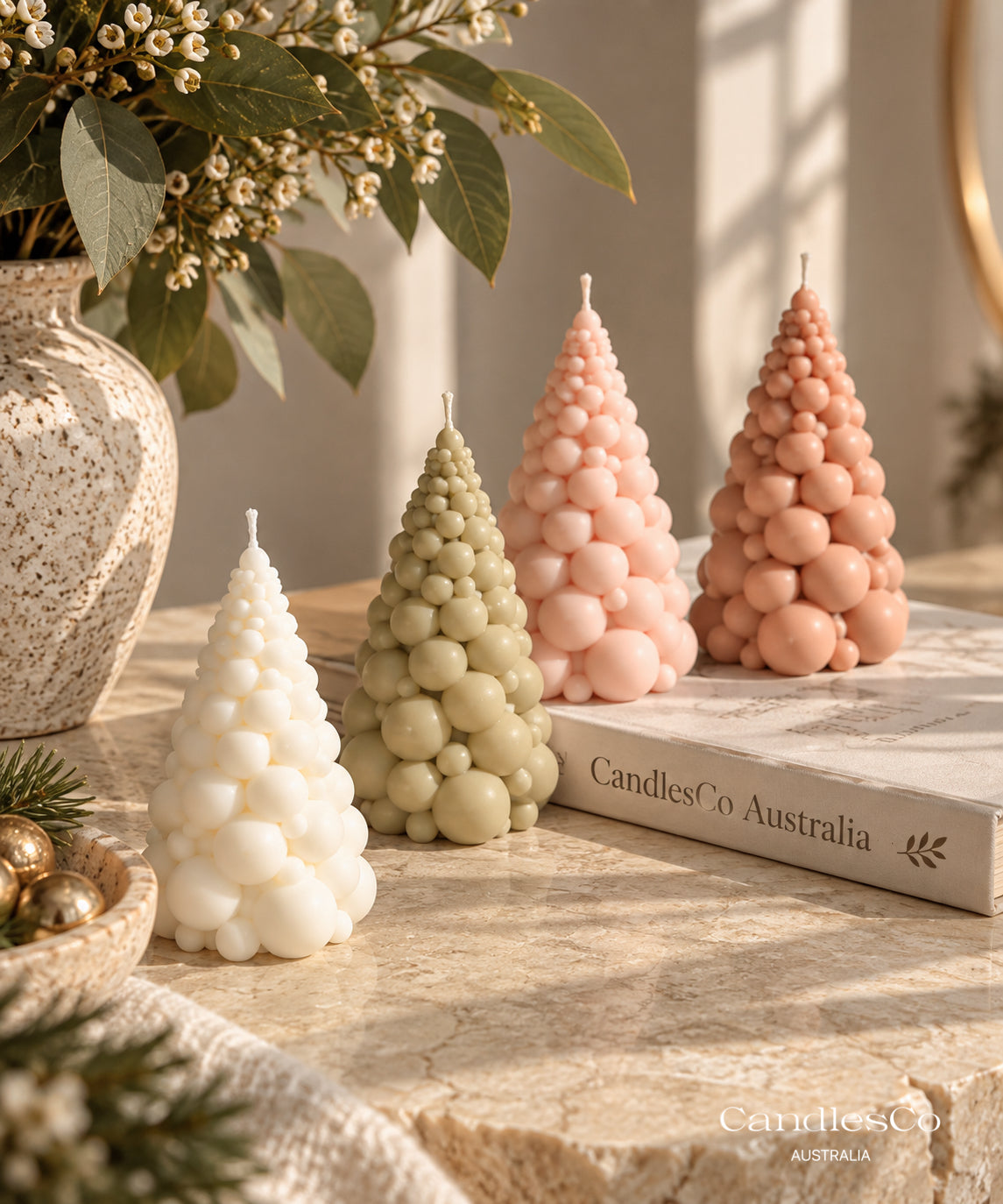 Bubble Christmas Tree Candle – Handmade Soy Christmas Candle
