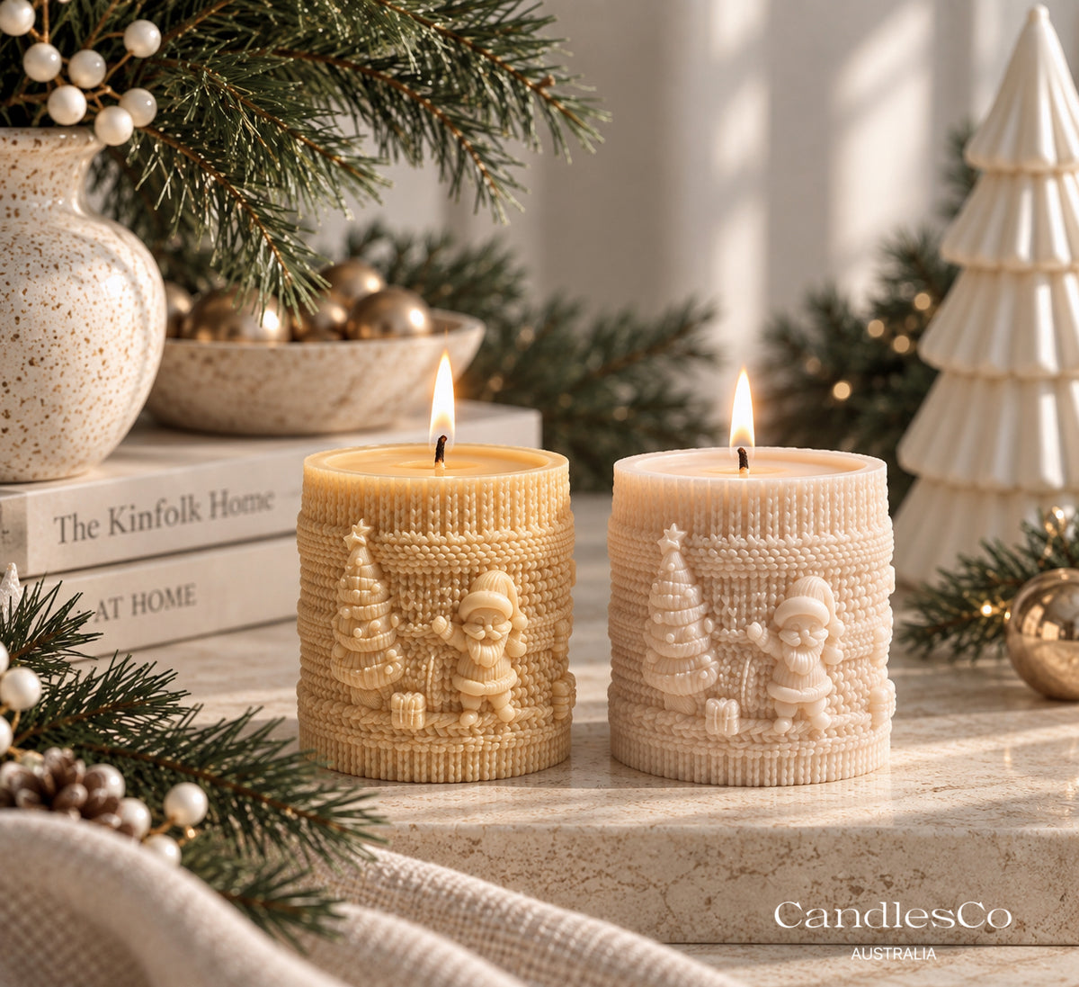 Christmas Knit Candle