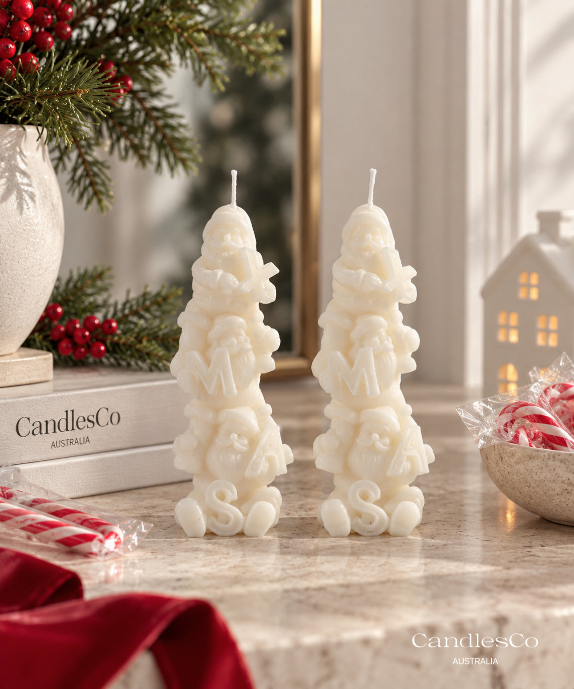 XMAS Santa Candle – Handmade Soy Christmas Candle