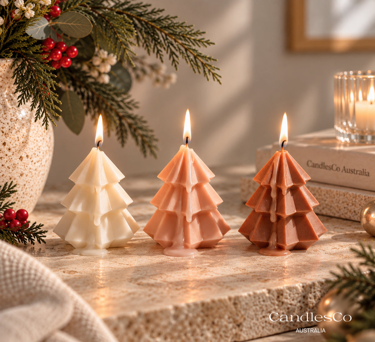 Mini Christmas Tree Candle – Handmade Soy Christmas Candle