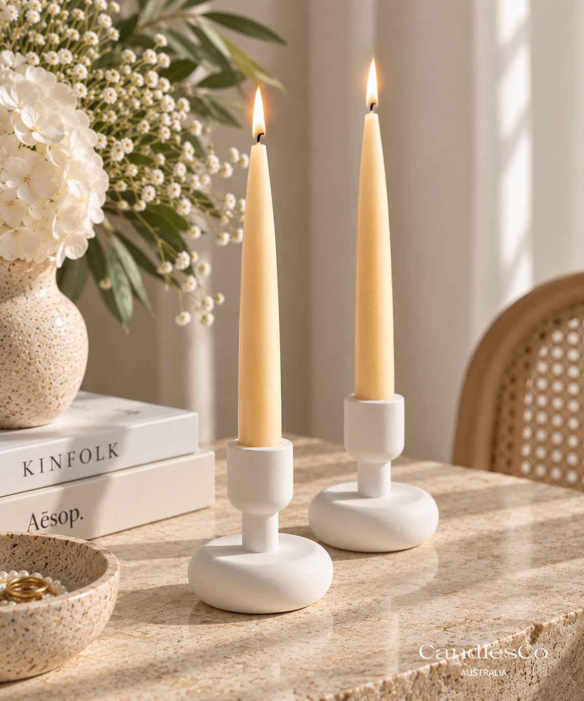Sculpted Light Bases Candlestick Holder