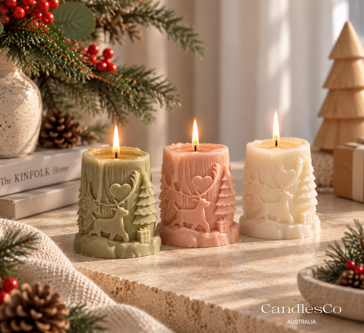 Christmas Pillar Candle