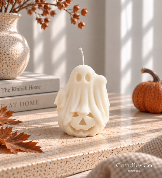 Ghost Pumpkin Candle