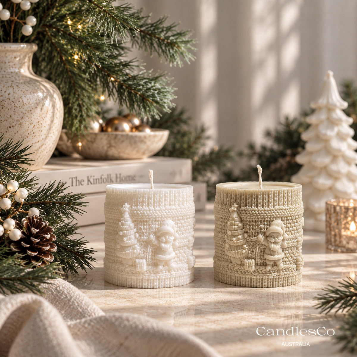 Christmas Knit Candle