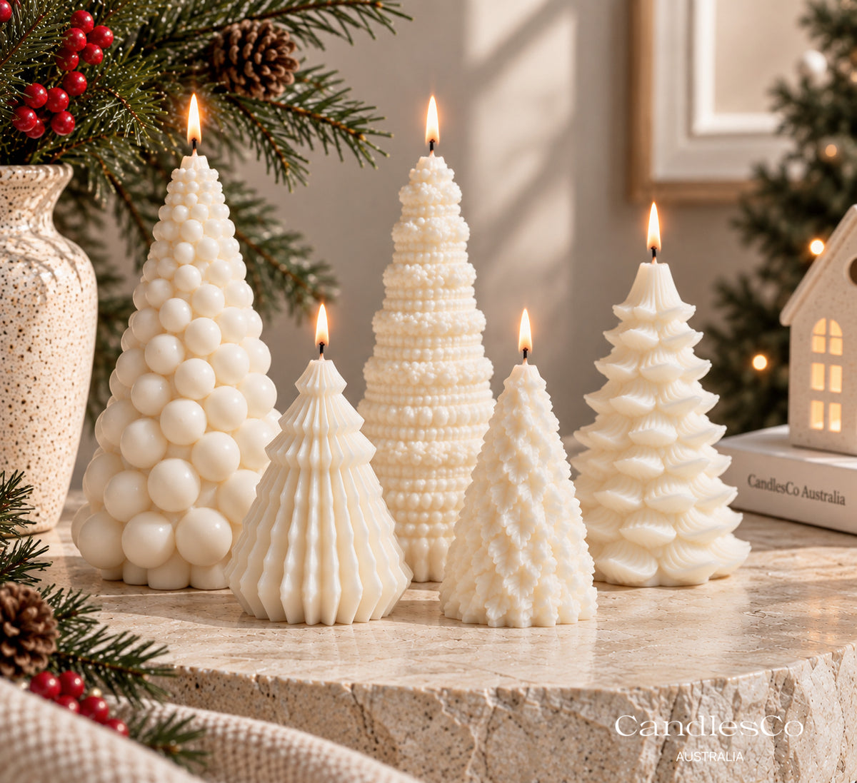 Christmas Tree Candle Collection – Handmade Soy Christmas Candles | 7 Styles