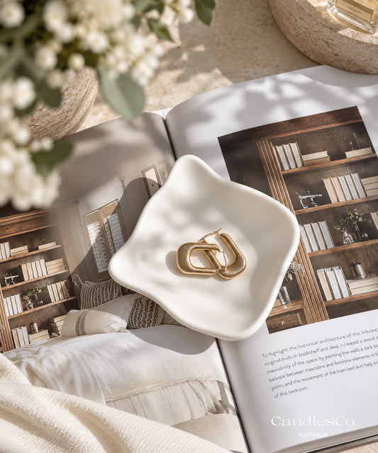 Wavy Square Trinket Dish | Handmade Jewellery Tray