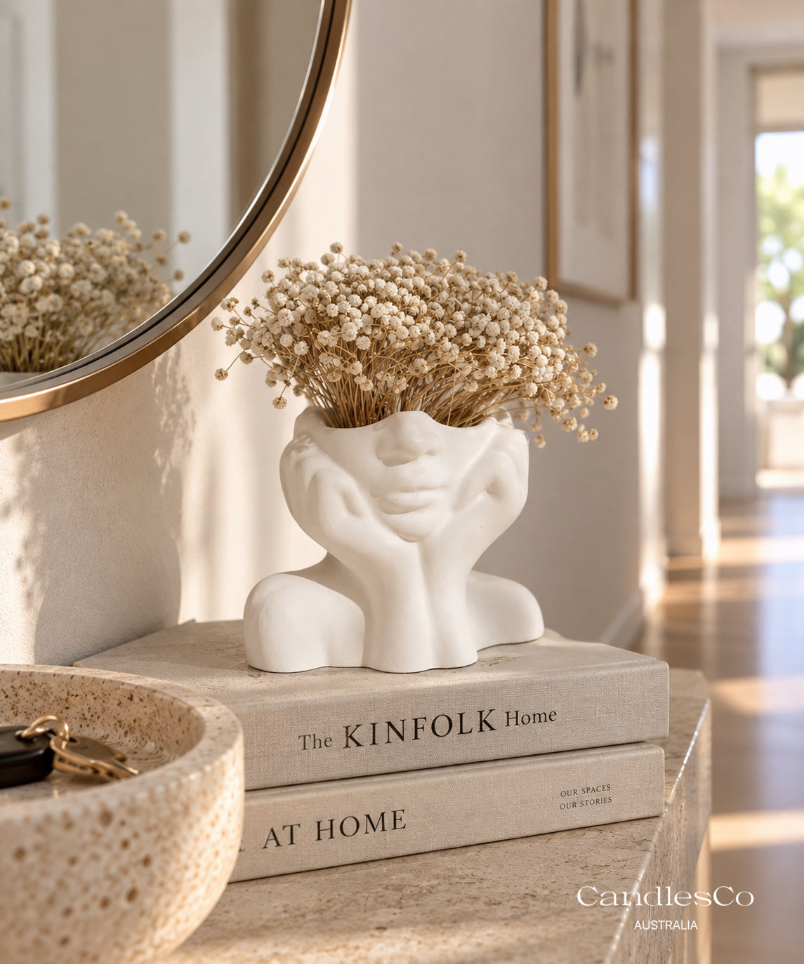 Face Vase | Sculptural Woman Head Vase