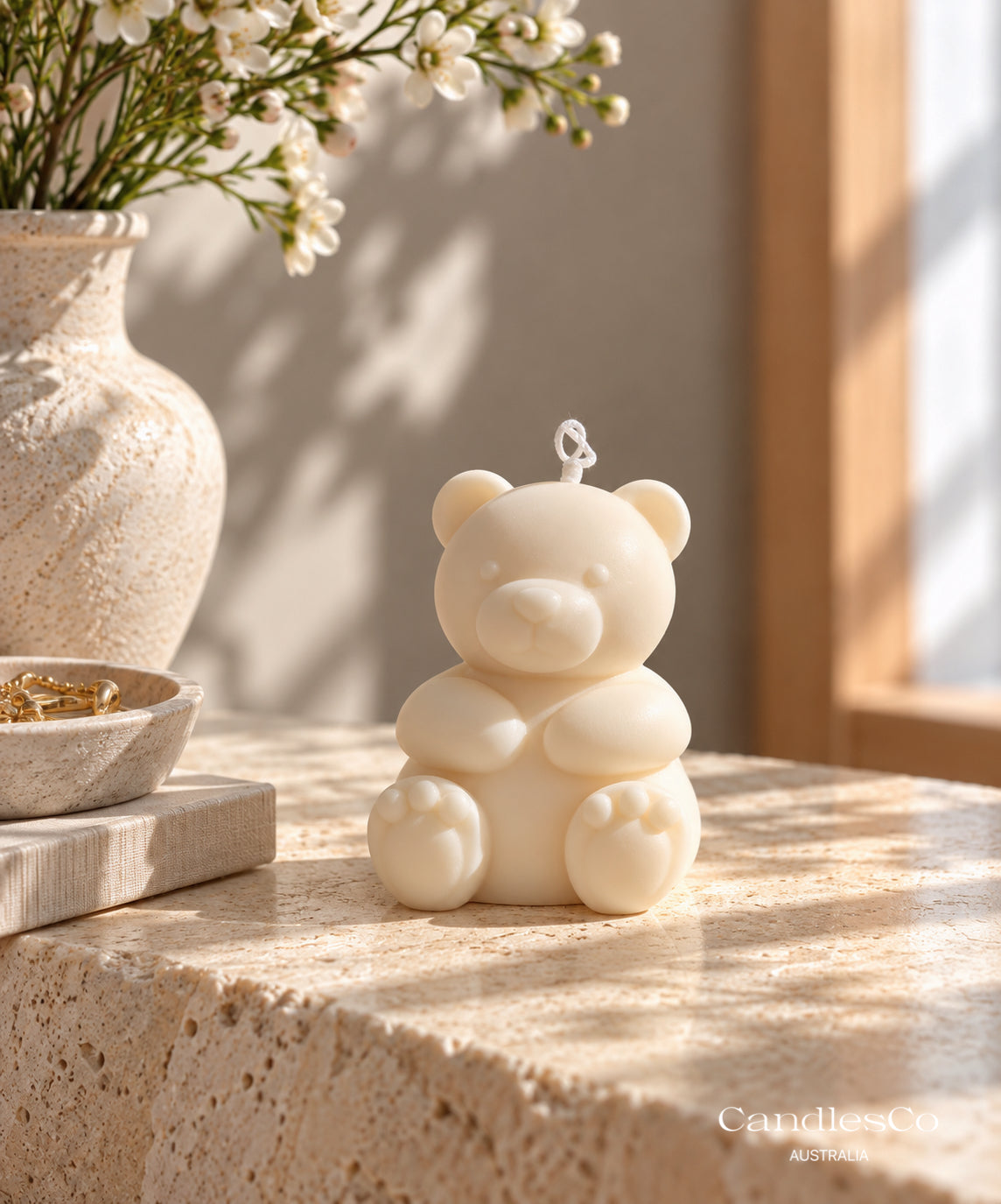 Teddy Bear Sculptural Candle