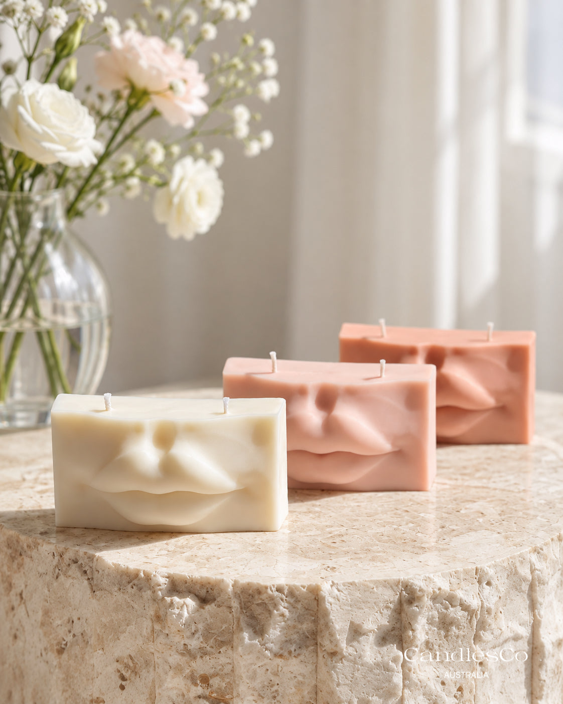 Lips Candle – Handmade Sculptural Soy Wax Double Wick Candle