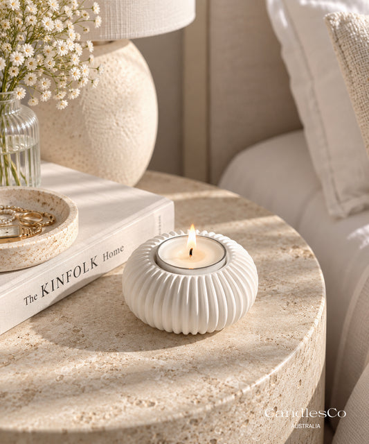 Ribbed Tealight Candle Holder | Handmade Candle Holder