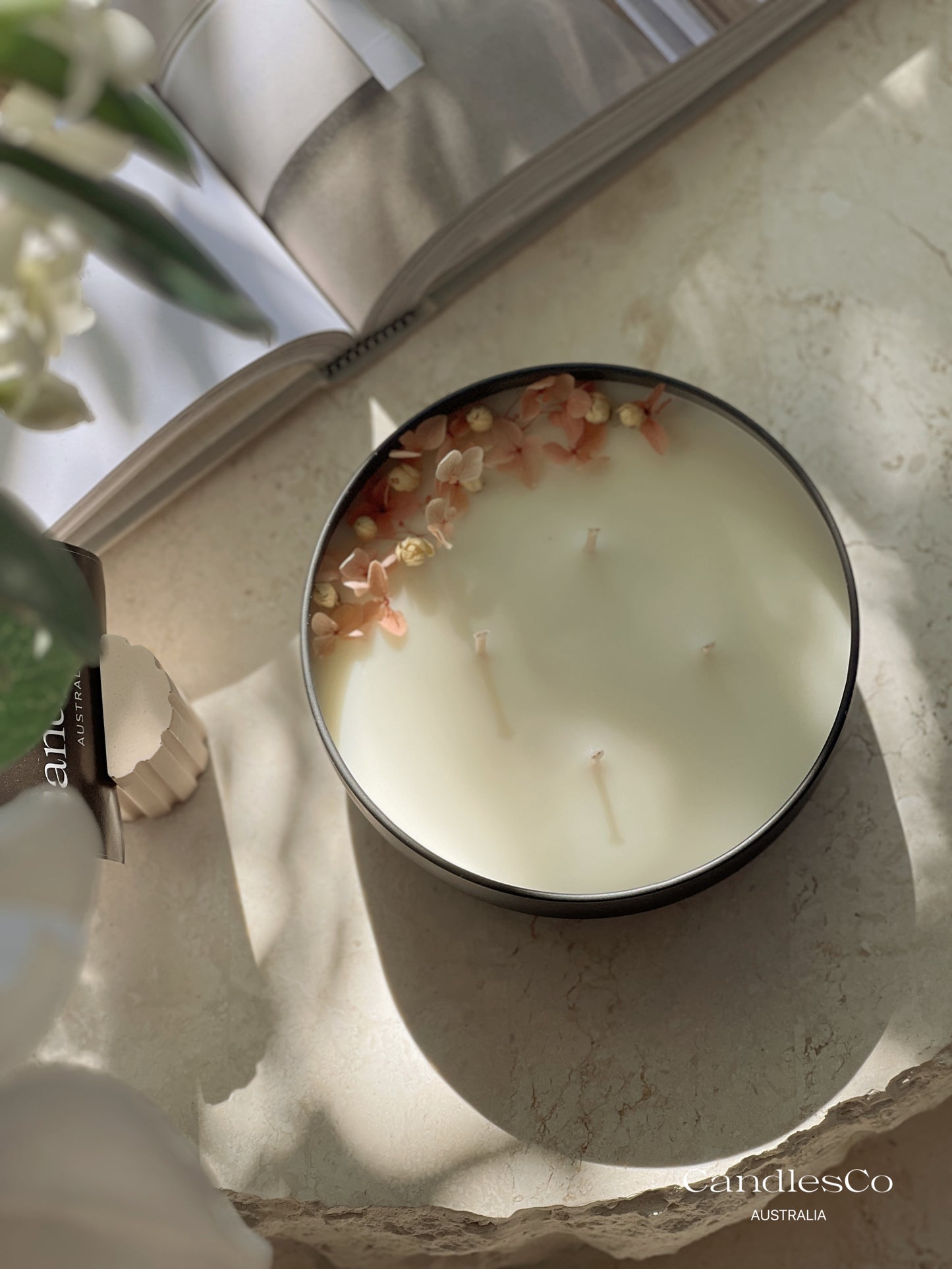 Floral Tin Candle