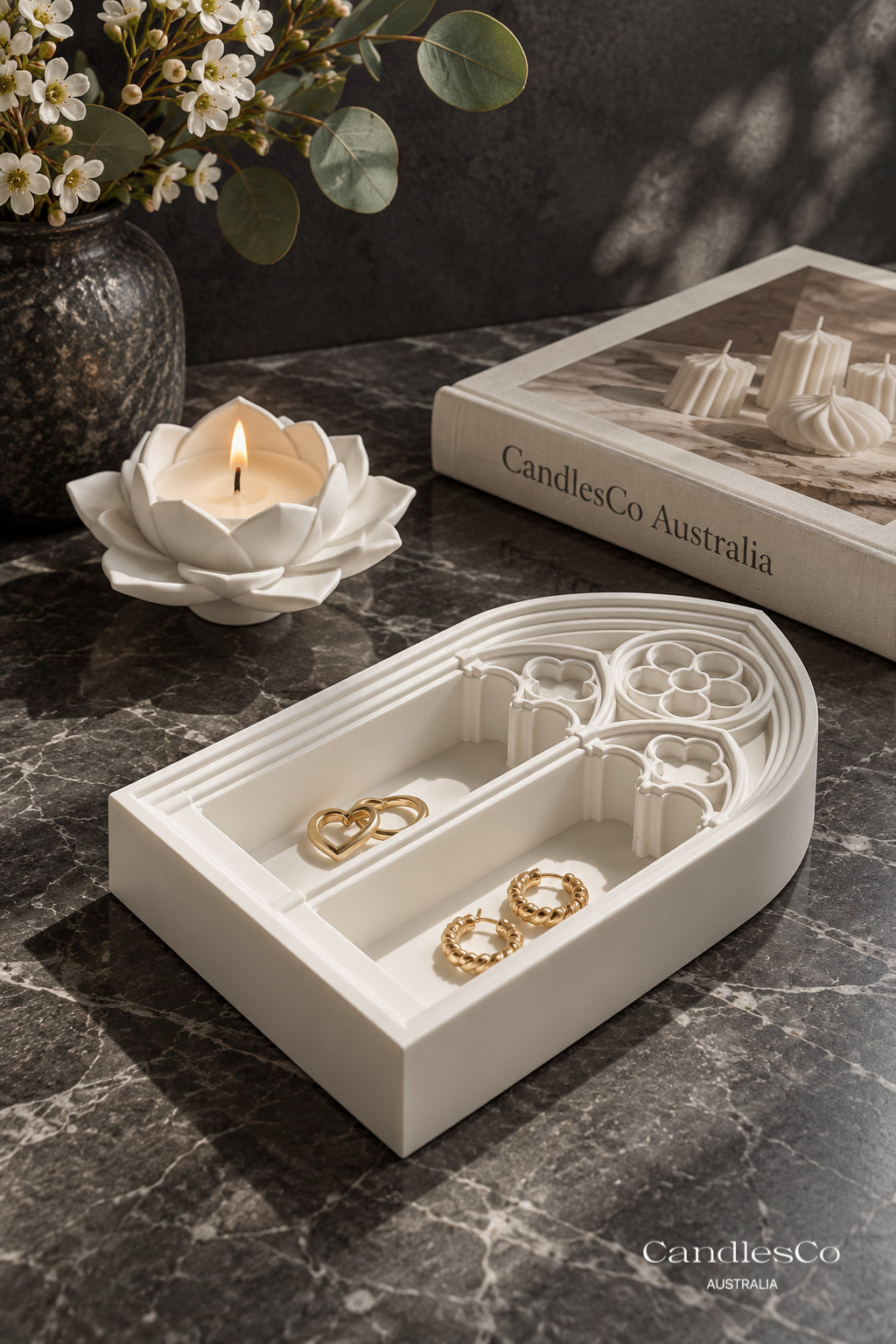 Gothic Arch Jewellery Tray | Handmade Cathedral Window Trinket Dish