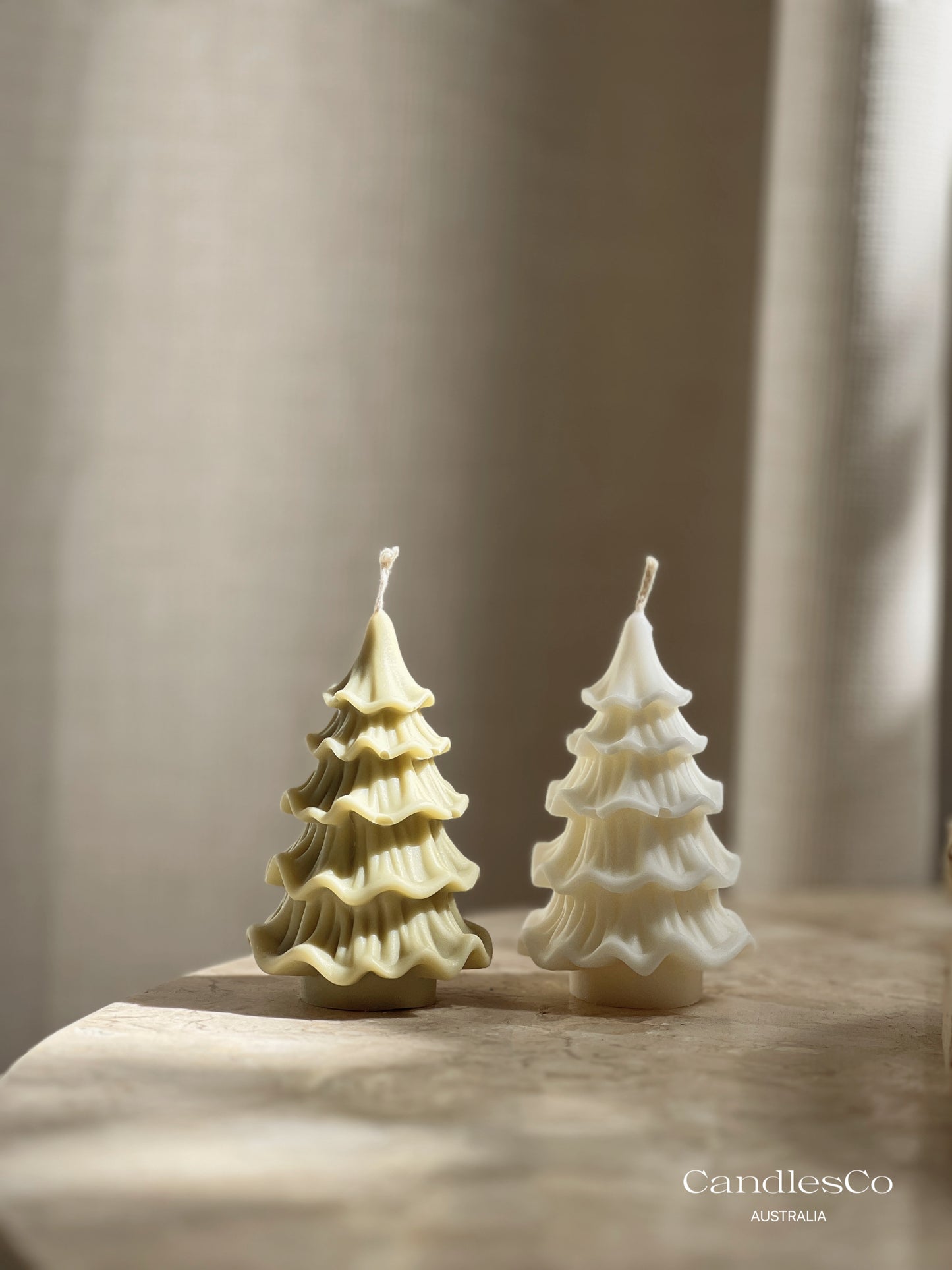 Frosted Tree Candle
