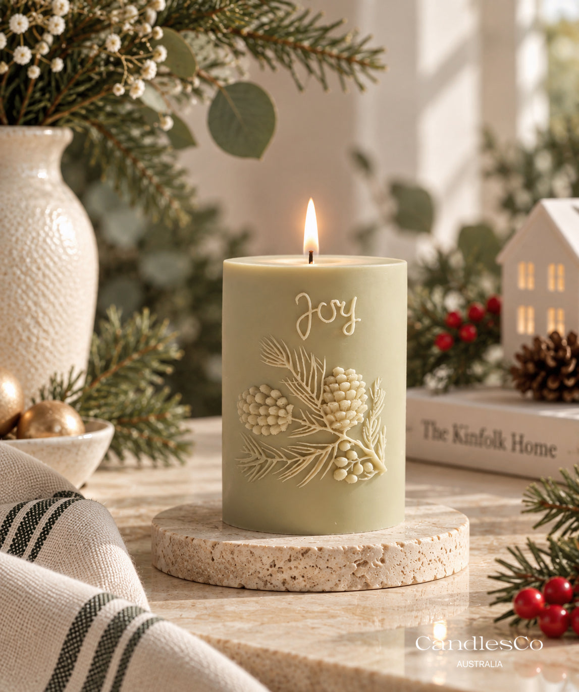 Joy Pillars Candle