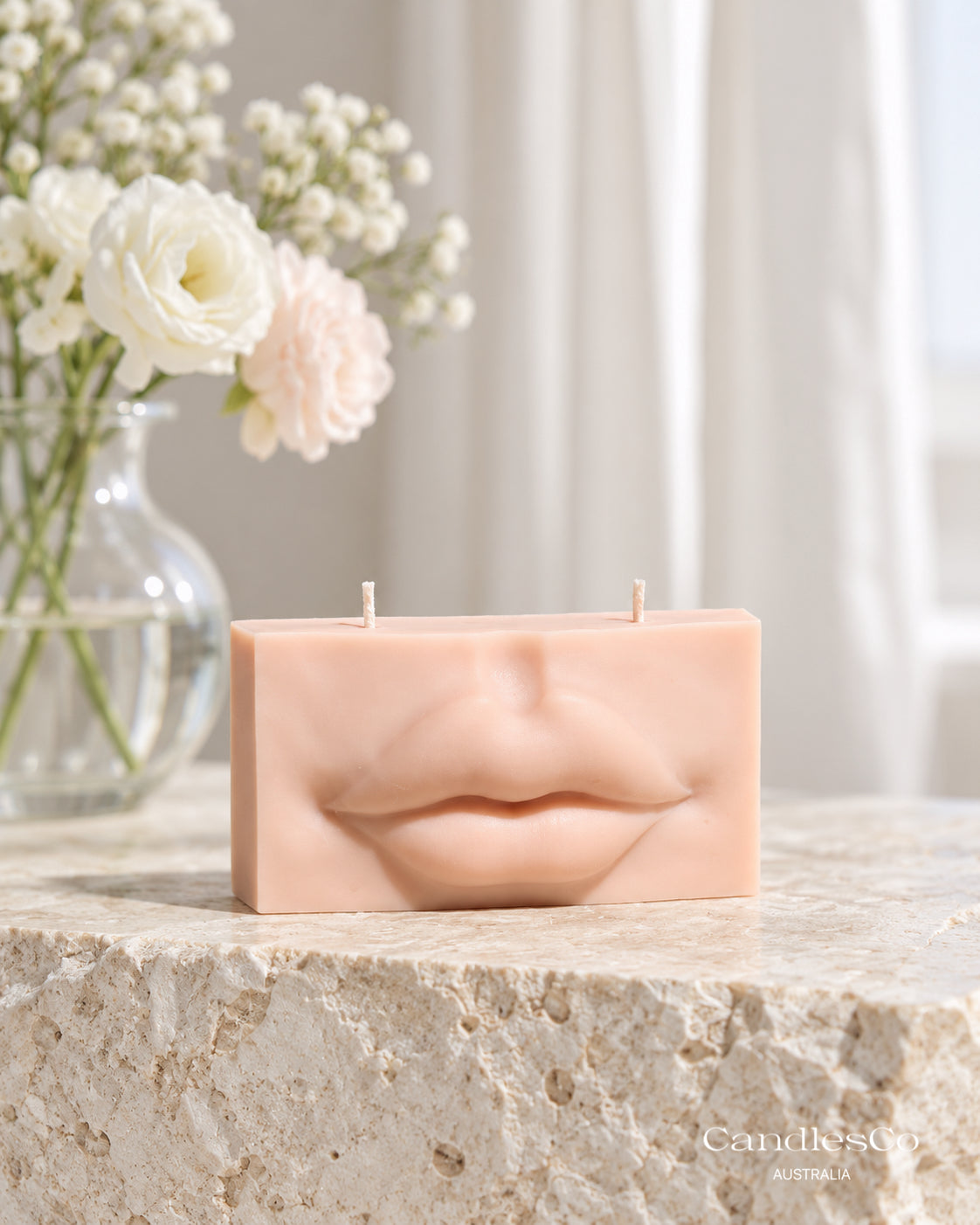 Lips Candle – Handmade Sculptural Soy Wax Double Wick Candle