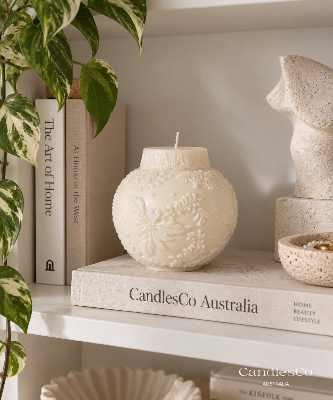 Botanical Bauble Candle – Handmade Sculptural Soy Candle