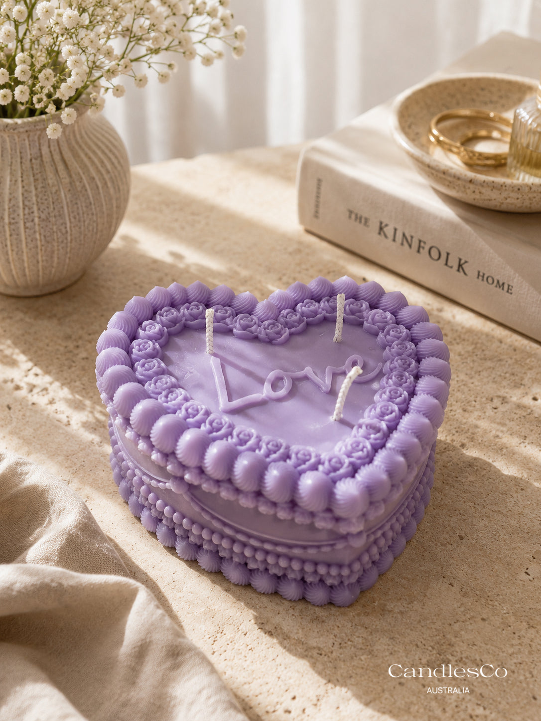 Heart Cake Candle