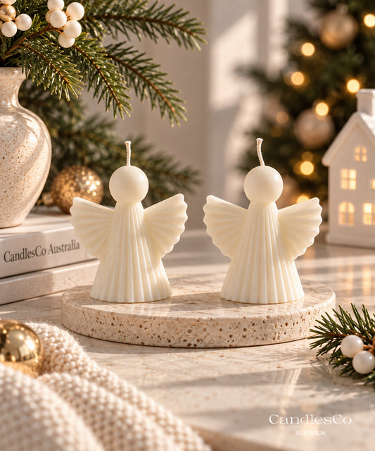 Pleated Angel Candle – Handmade Soy Angel Candle