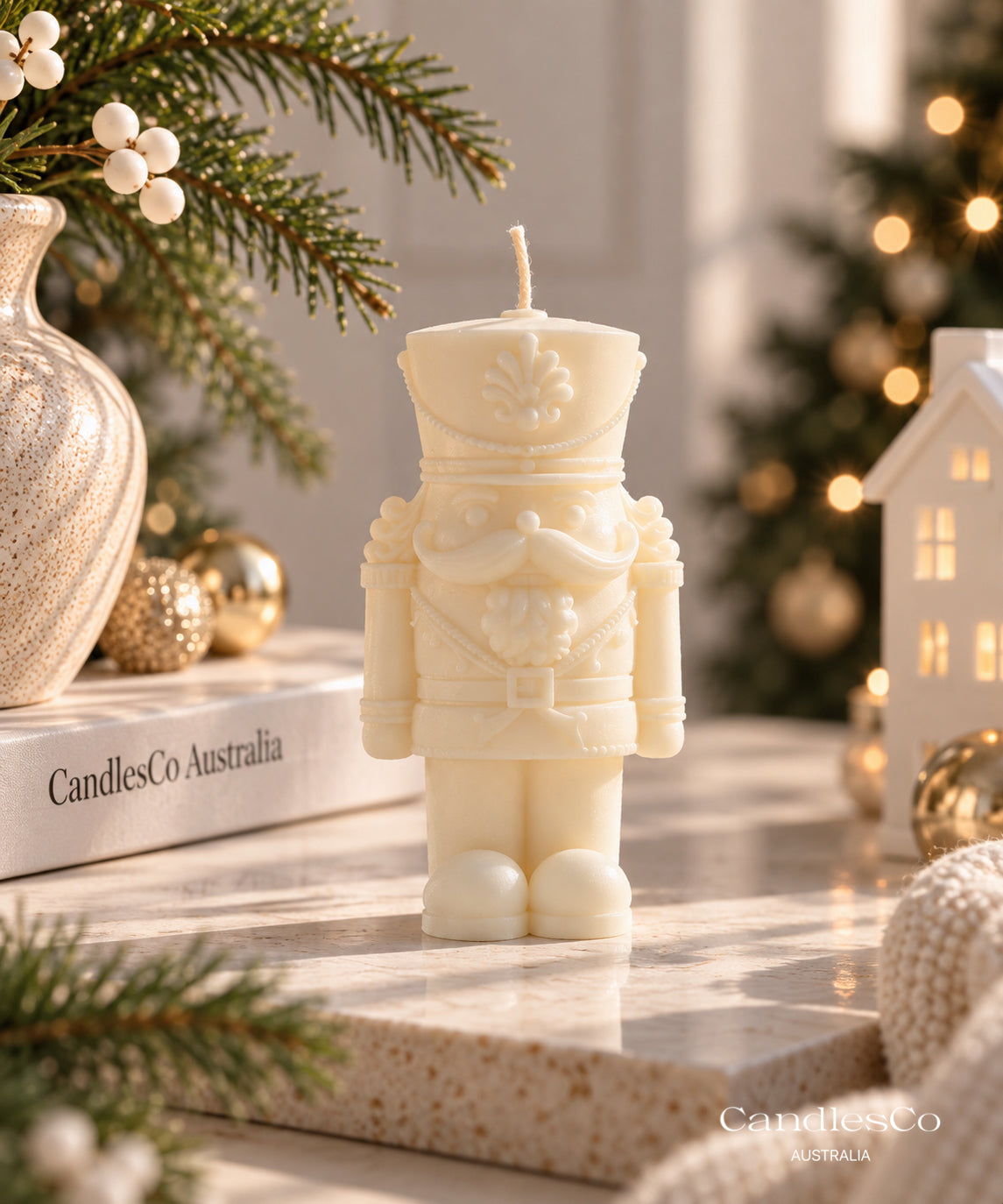 Nutcracker Soldier Candle – Handmade Soy Christmas Candle