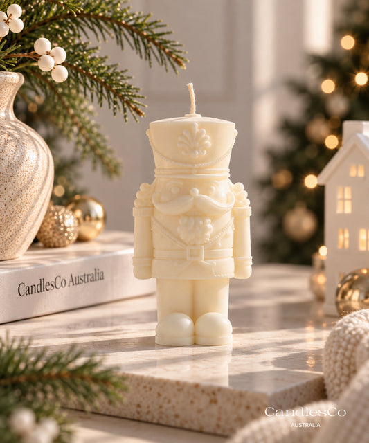 Nutcracker Soldier Candle – Handmade Soy Christmas Candle