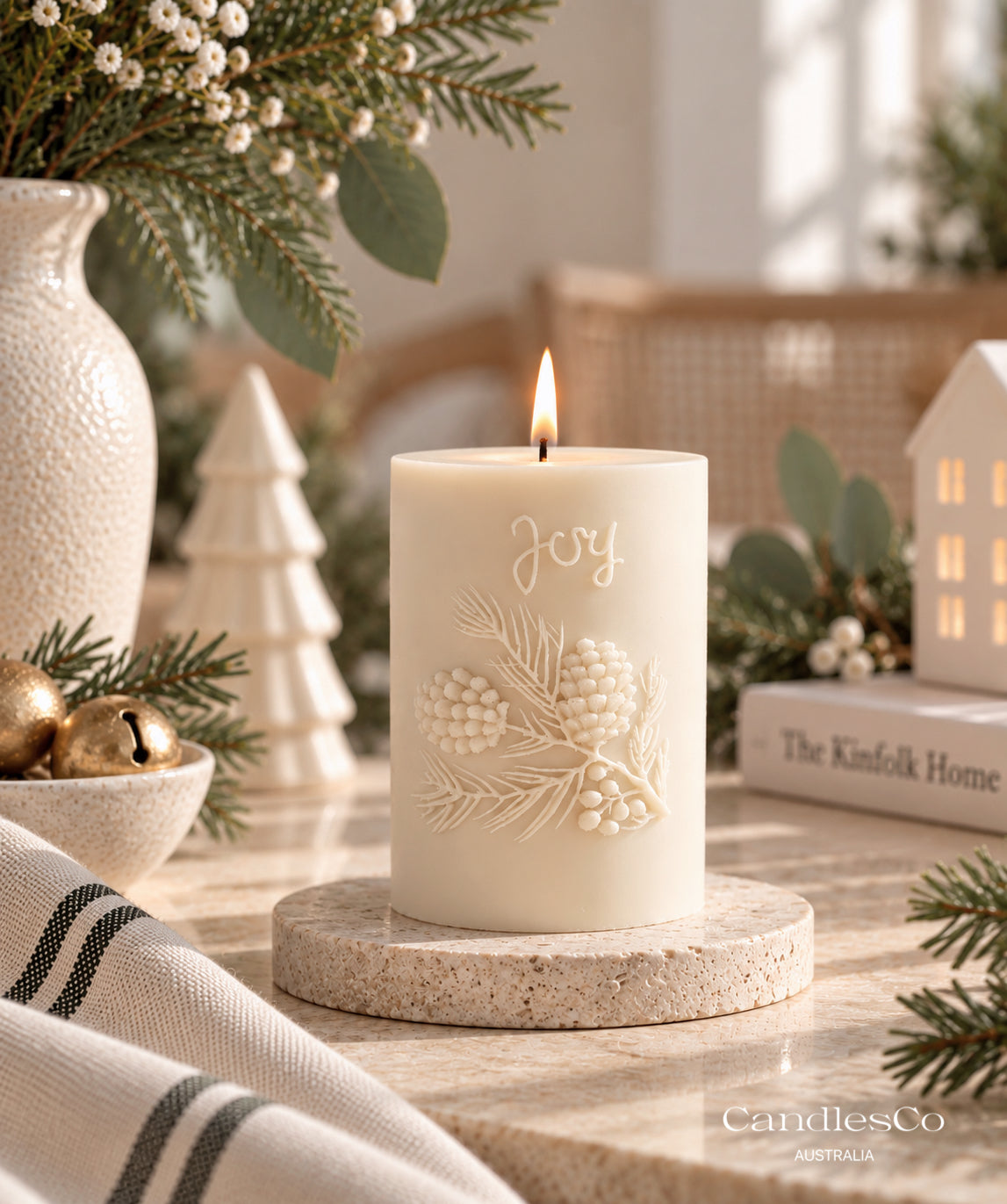 Joy Pillars Candle