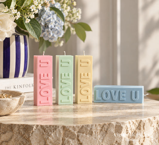 Love U Pillar Candle
