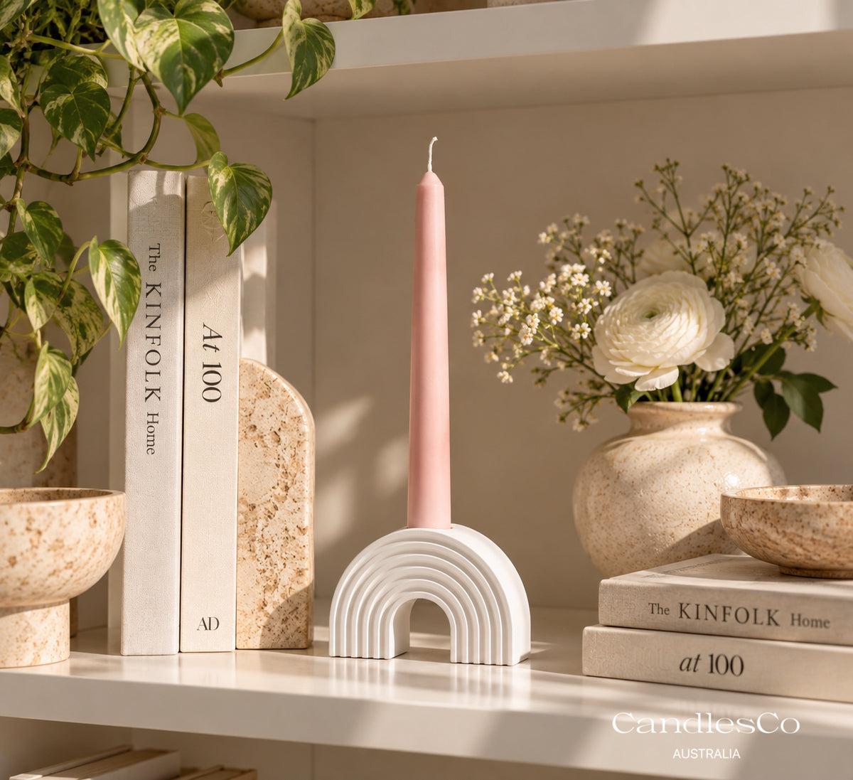 Rainbow Candlestick Holder | Handmade Taper Candle Holder
