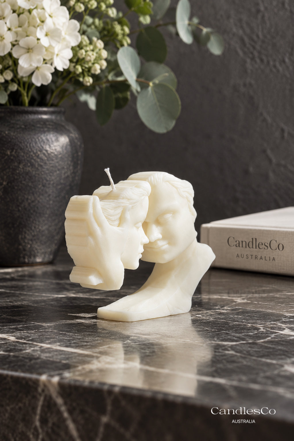 Romantic Couple Sculptural Candle – Handmade Lovers Soy Candle | Wedding, Anniversary & Valentine’s Day Gift
