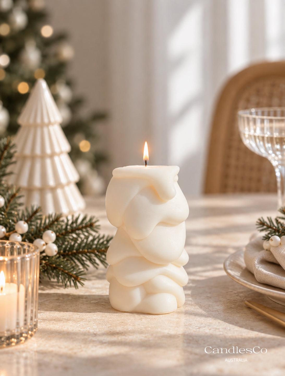 Snow Pillar Candle