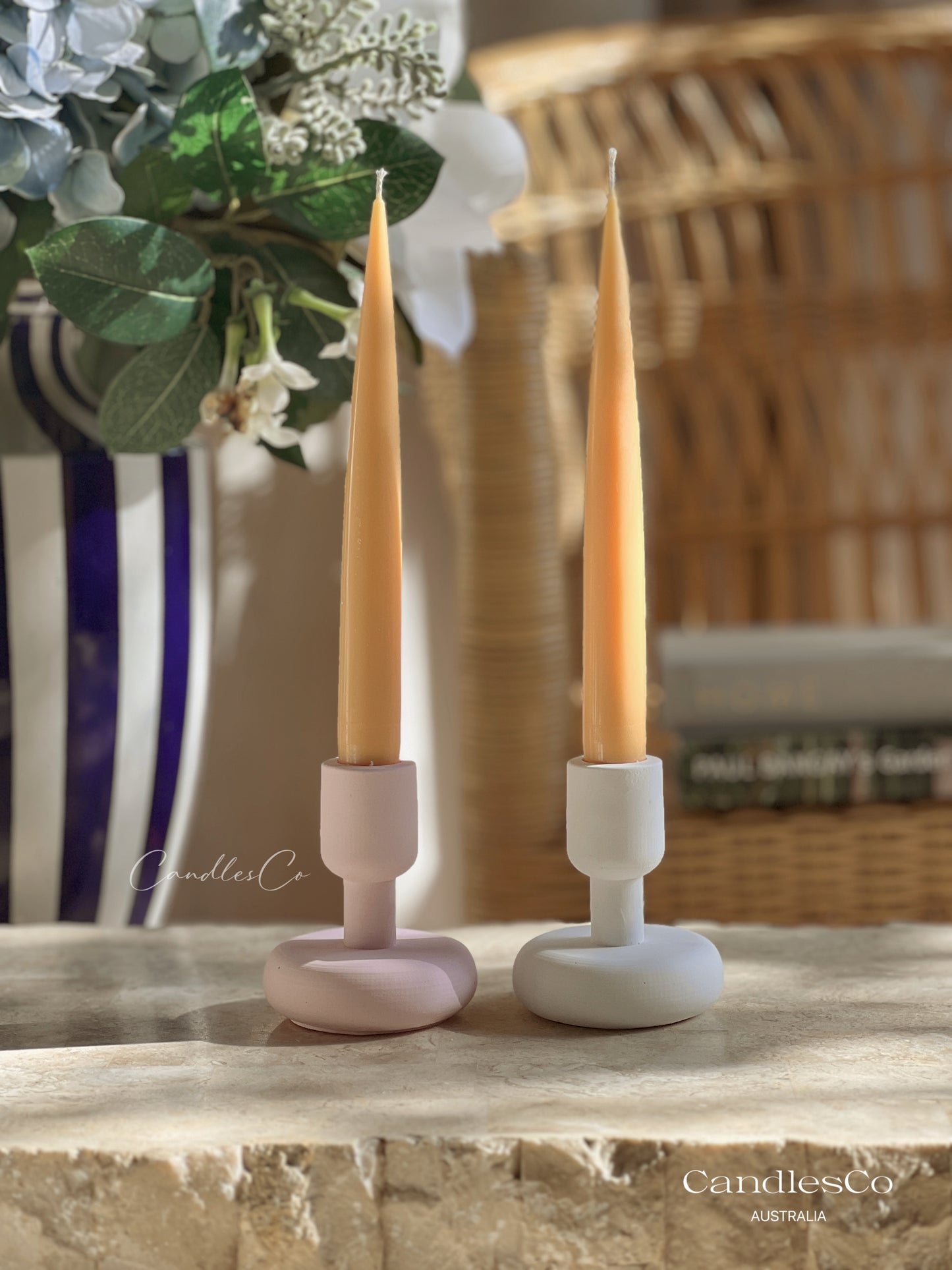 Sculpted Light Bases Candlestick Holder