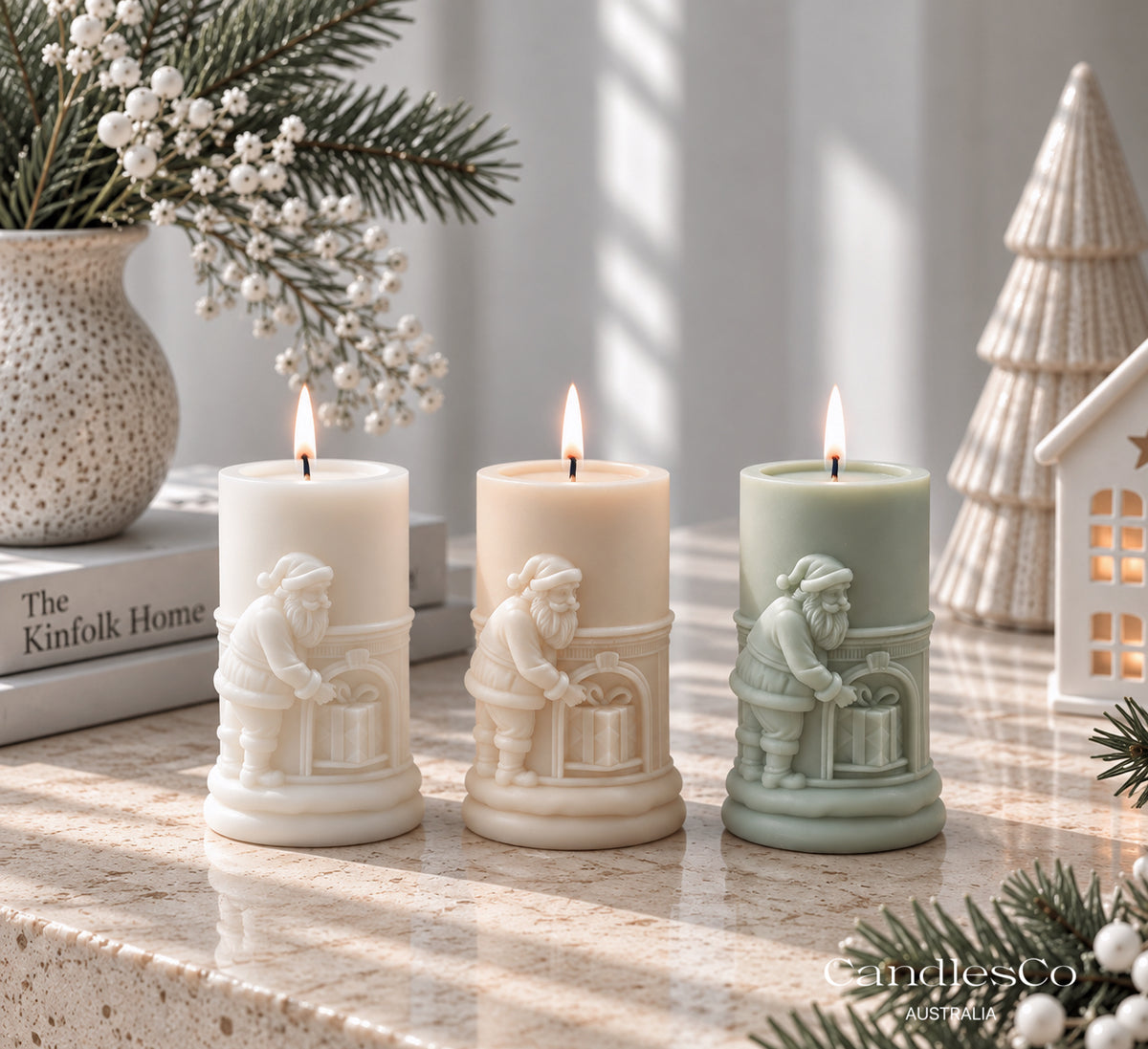 Santa Pillar Candle